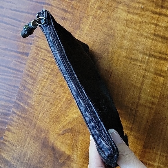 BLACK CALF HAIR HAIRON POUCH - Picture 4 of 6